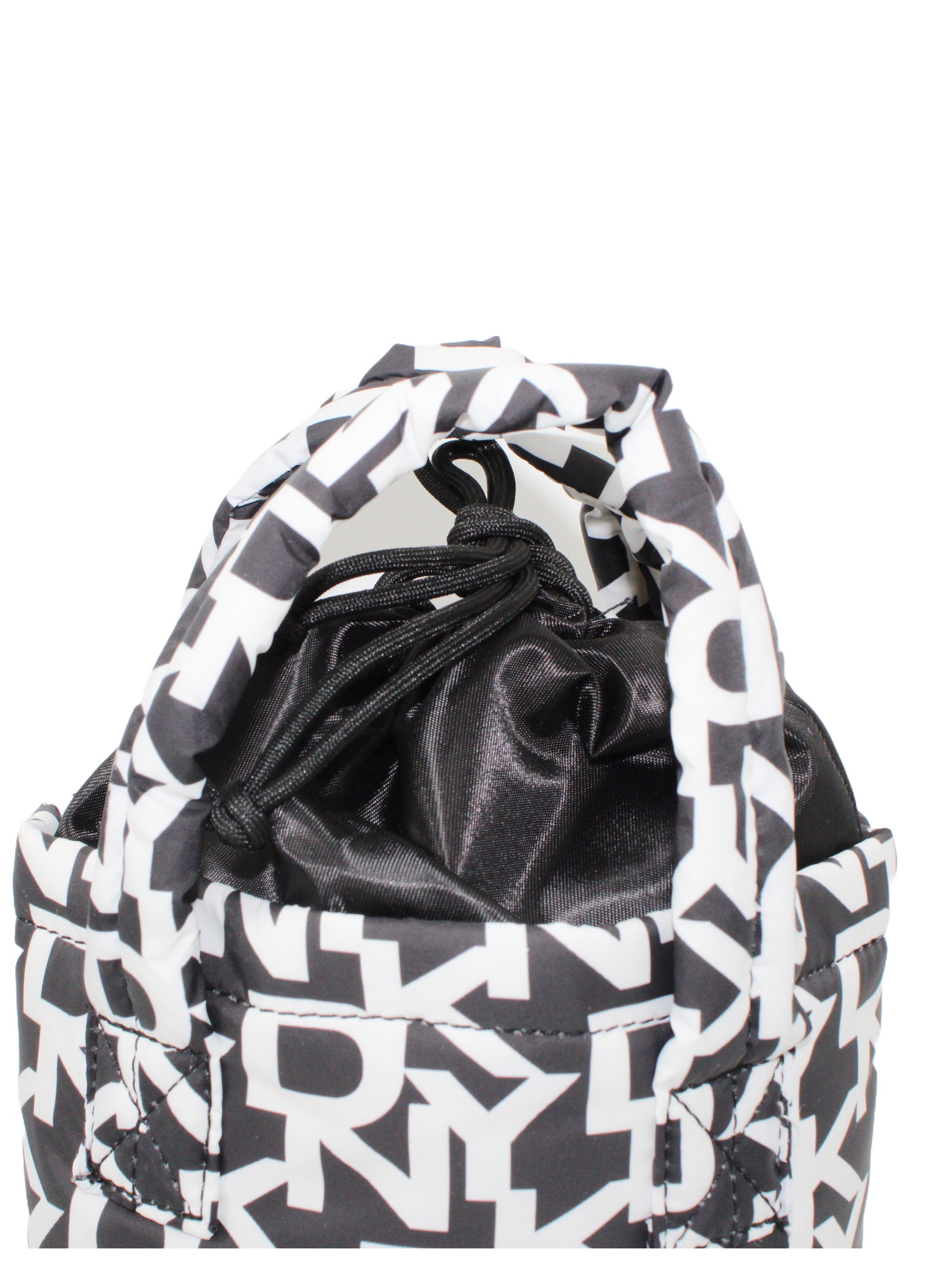 DKNY Signature Puffer Bucket Bag Cosmetic Bag, Travel Make up Bag Small, Small Lightweight Cosmetic Bag Storage Bag, Small Makeup Bag, Travel Toiletry Bag