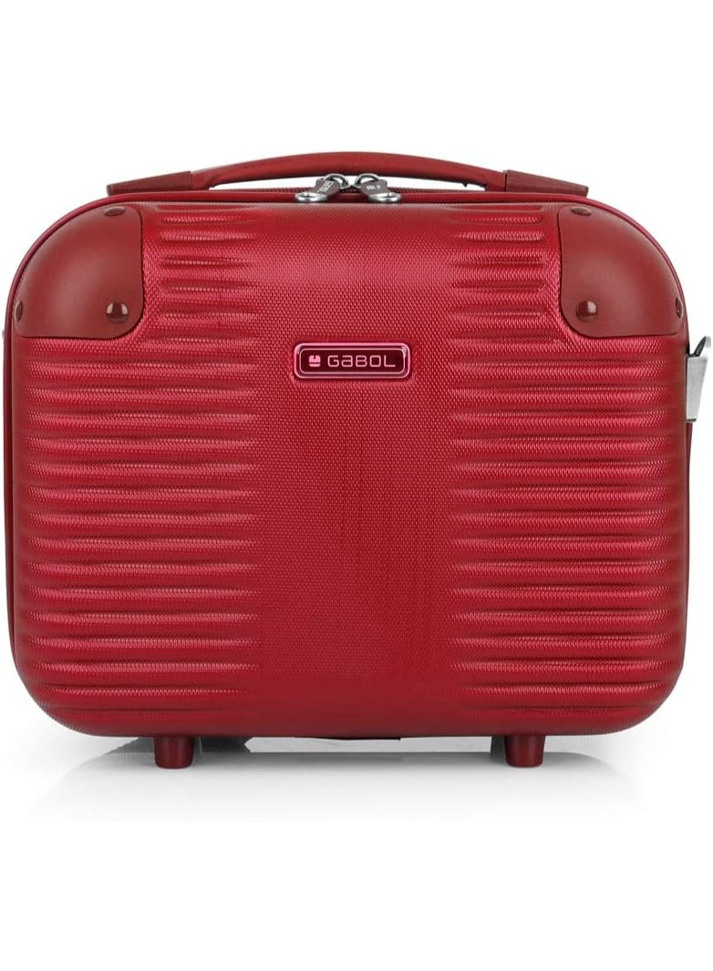 Gabol Balance Luggage ABS + PP Hardshell Clearance Luggage bag Hardside Lightweight Durable Carry On Suitcase Sets, Spinner Wheels, TSA Lock 20/24/28in (Red, Beauty Case)