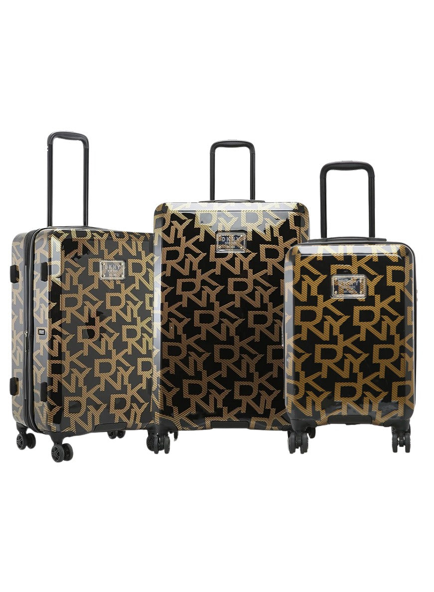 DKNY Deco Signature Hardside Luggage on Wheels for Unisex | Ultra Lightweight ABS on with Spinner 4 Double Wheels  and  Multicolor