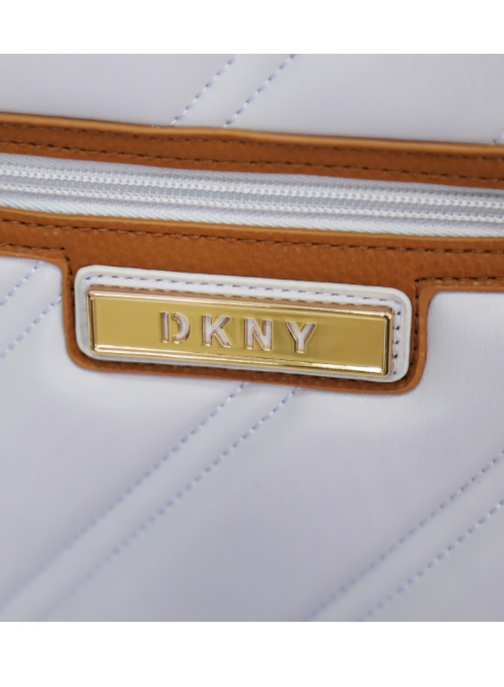 DKNY Leather Backpack for Women | Stylish light grey Color | Lightweight & Durable Design