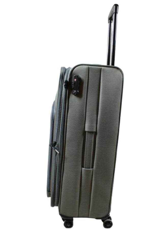 DKNY Established Softside Luggage on Wheels for Unisex | Ultra Lightweight ABS on with Spinner Wheels 4 Color Charcoal