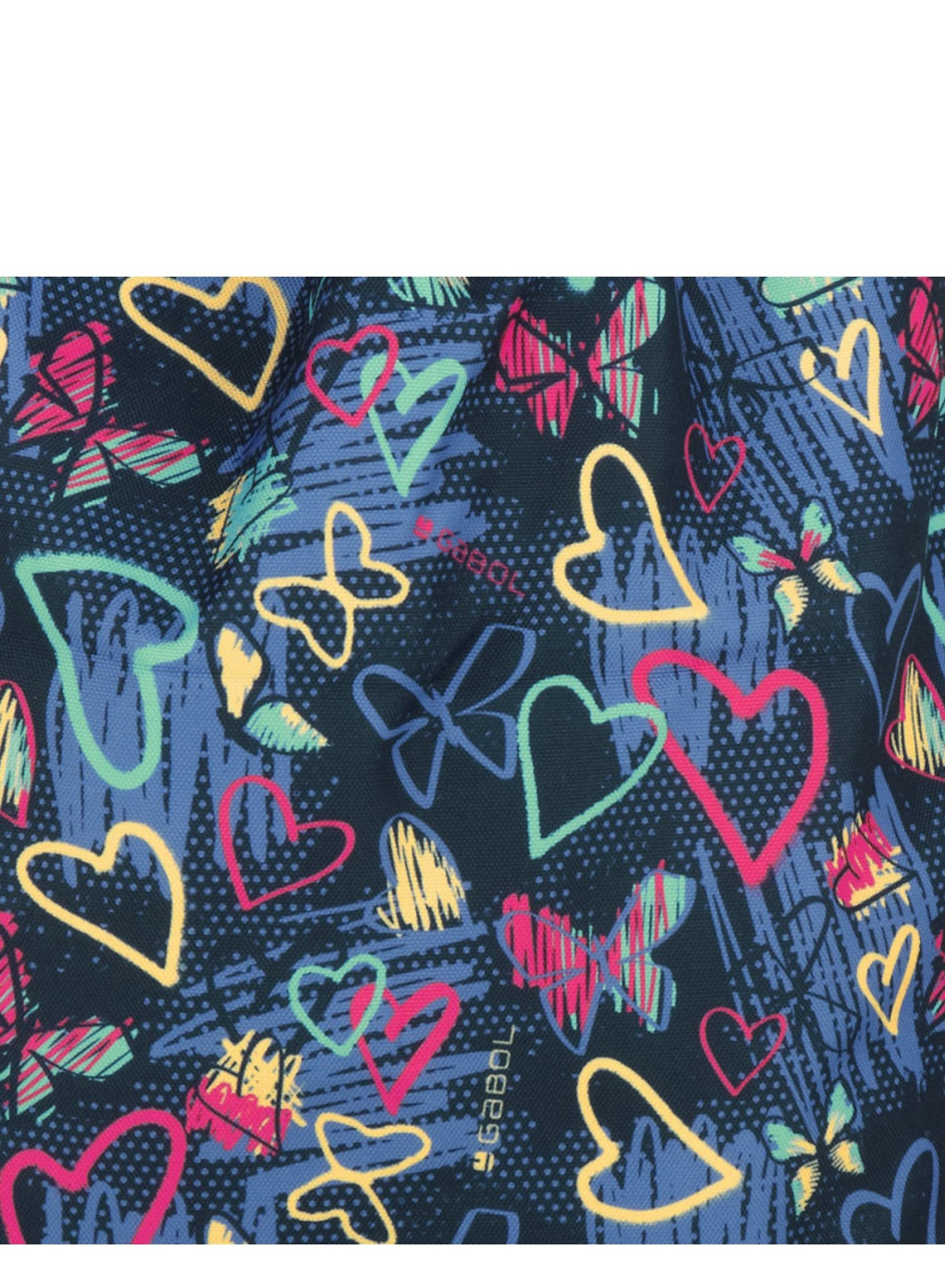 Gabol Tizaz Trolley Backpack – Multi-Colored | Lightweight & Durable Travel Bag | Unisex | Hearts & Butterflies Design