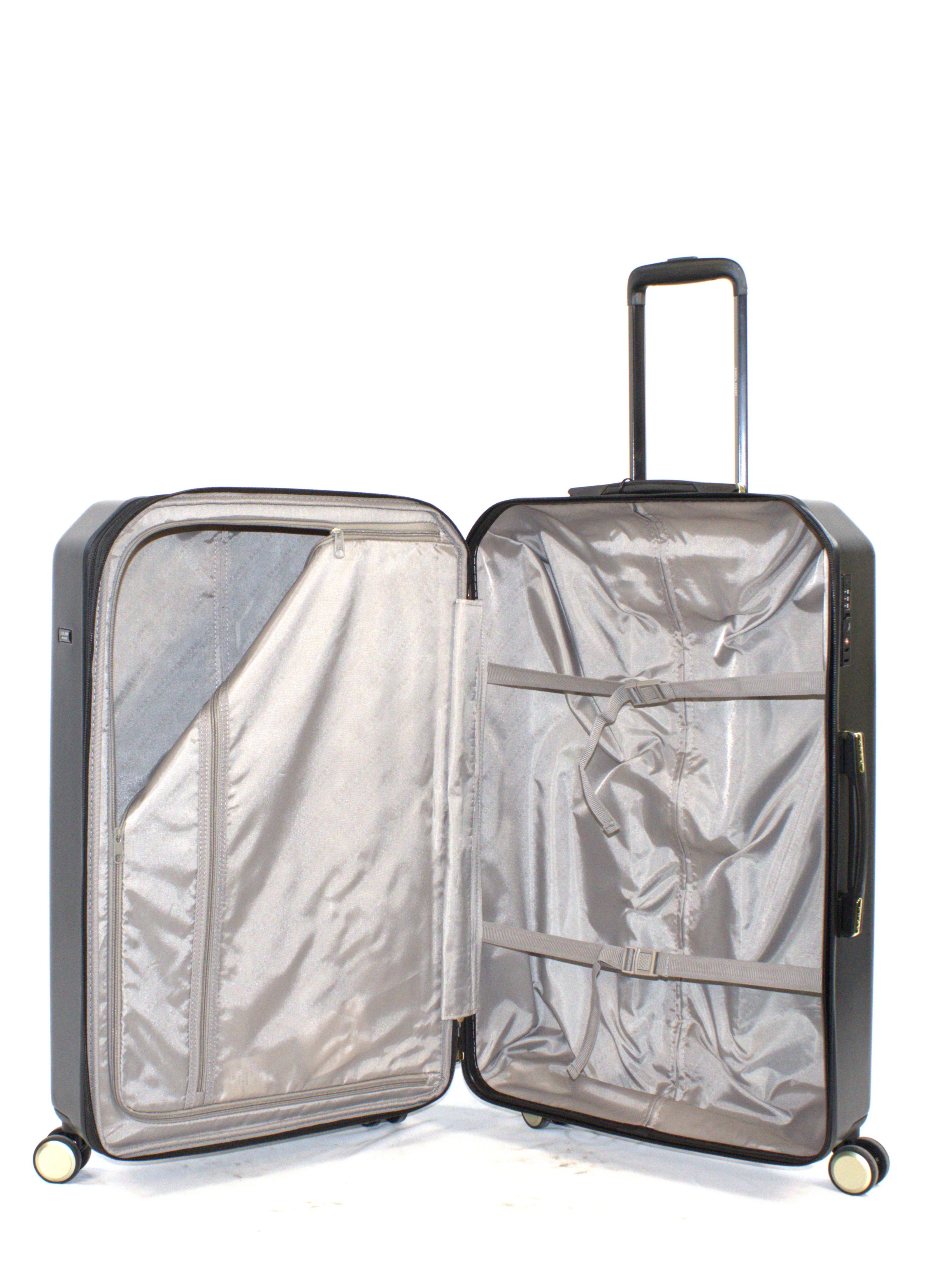 Dkny Remix Hardside Luggage on Wheels for Unisex | Ultra Lightweight ABS on with Spinner Wheels 4 Color Black