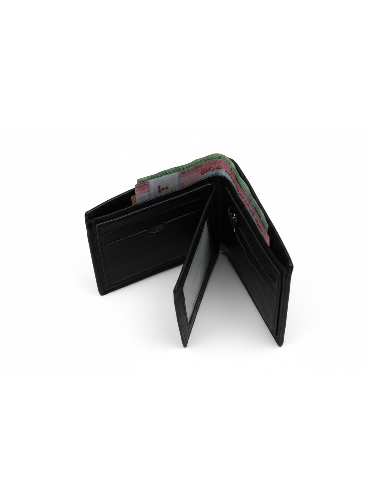 David Jones Men's Classic Bifold Wallet | Slim Genuine Leather Stylish Cash & Card Holder | Color Black