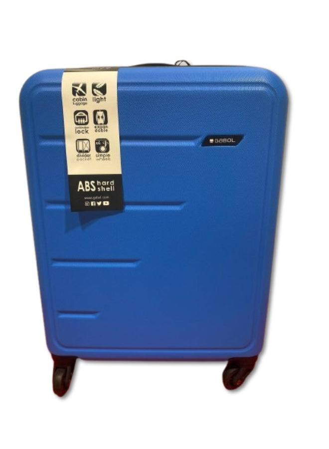 GABOL Future Medium Hard Shell Suitcase – Celeste Color | Lightweight ABS Trolley Luggage with 4 Spinner Wheels