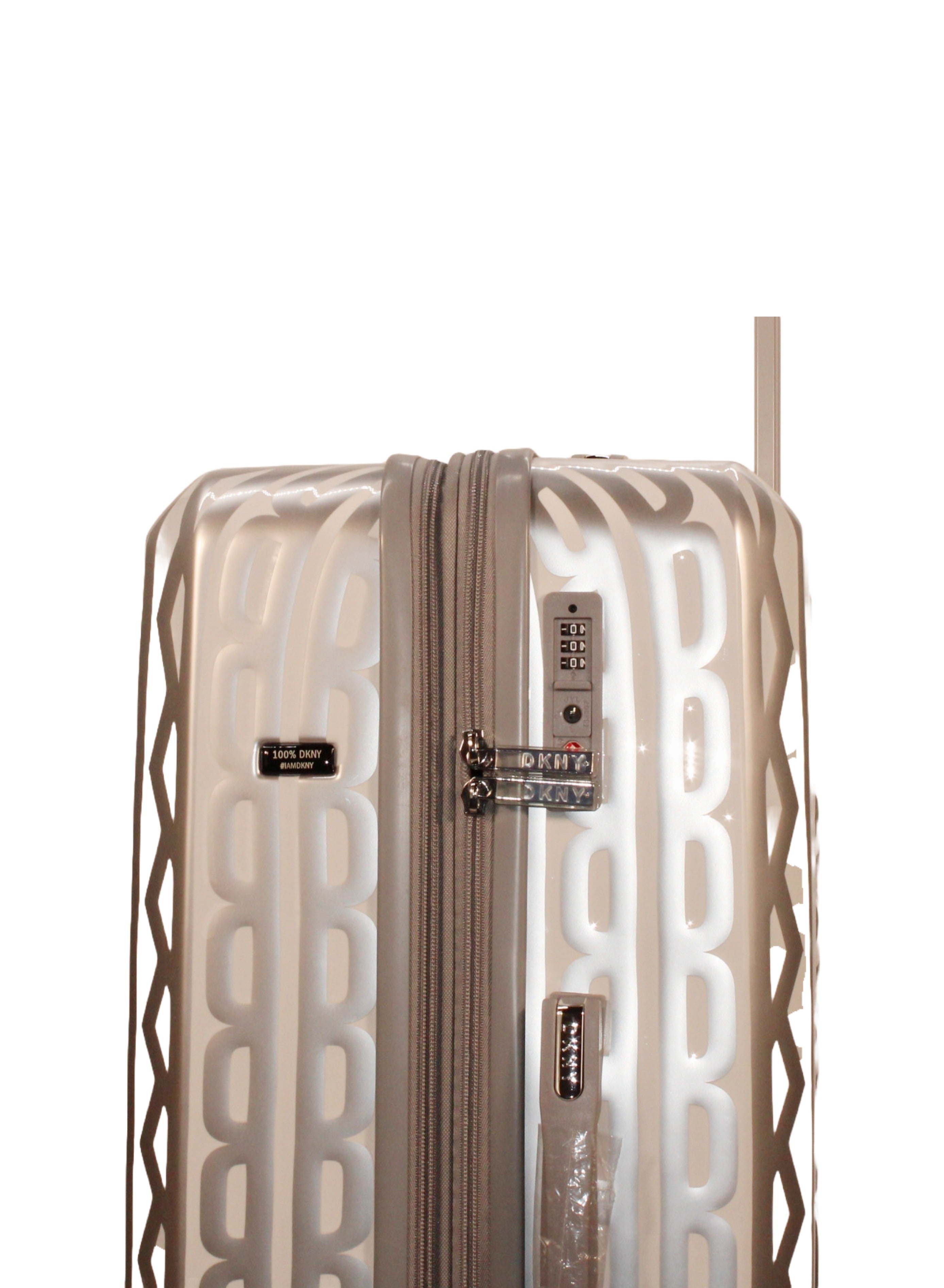 DKNY Hardside Luggage on Wheels – Silver | Unisex | Lightweight & Durable Spinner Suitcase