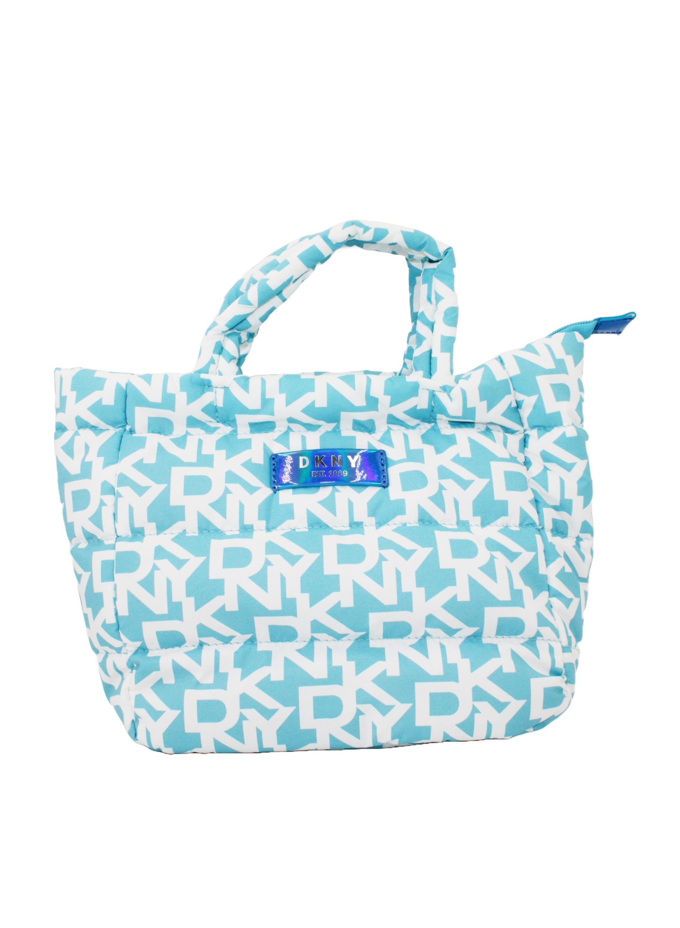 DKNY Signature Puffer Mini Tote Cosmetic Bag, Travel Make up Bag Small, Small Lightweight Cosmetic Bag Storage Bag, Small Makeup Bag, Travel Toiletry Bag