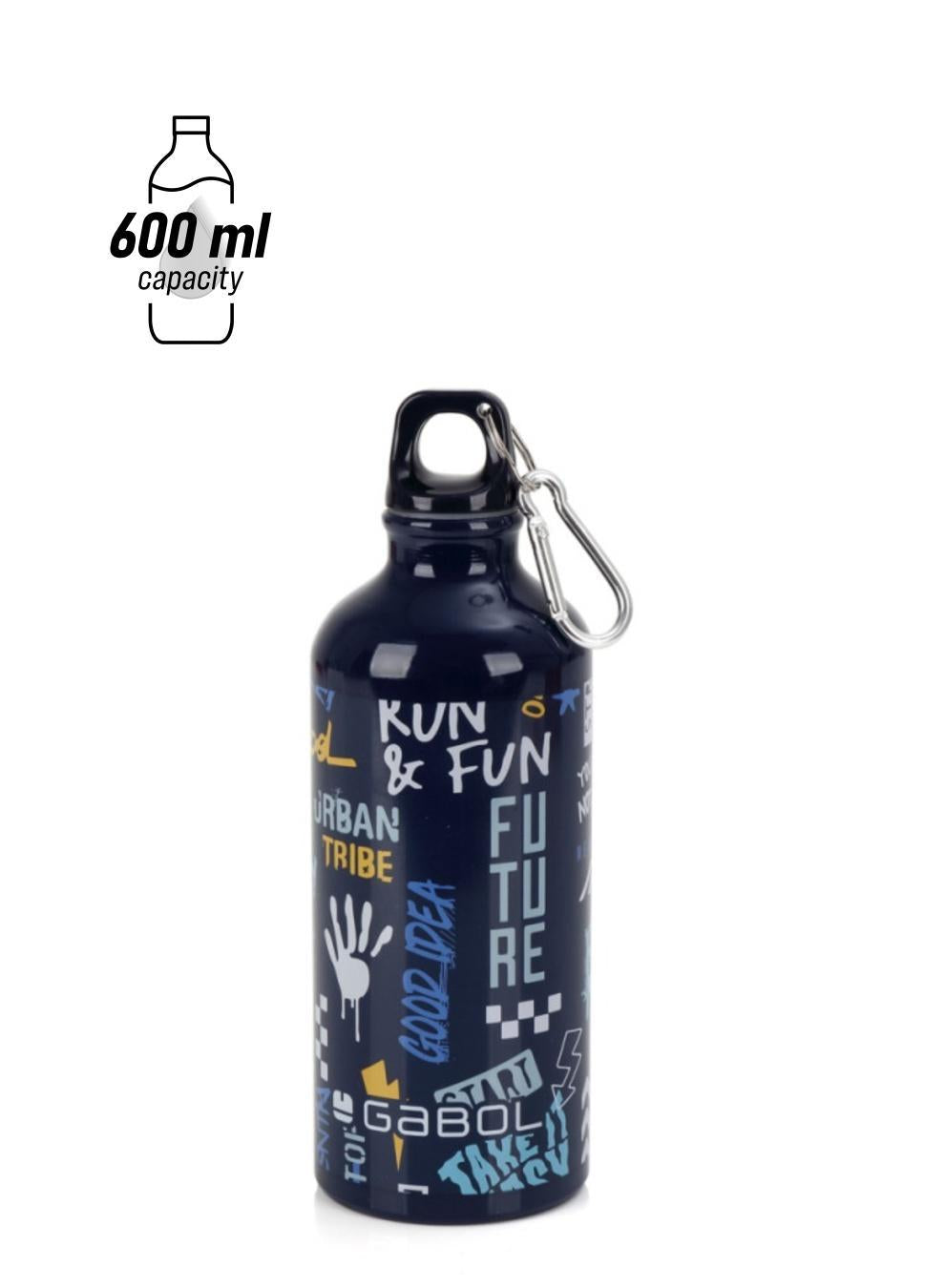 Gabol Sticker Kids Water Bottle for School, 600ml Kids water bottle stainless steel water bottle for kids, Double Wall Insulated Water Bottle