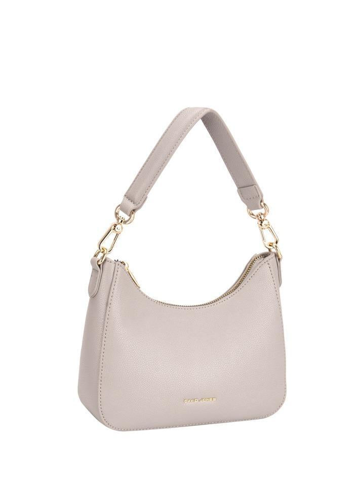 David Jones Shoulder Bag for Women, faux Leather Hobo Crossover Fashion Handbag Purse Color COCONUTCREAM