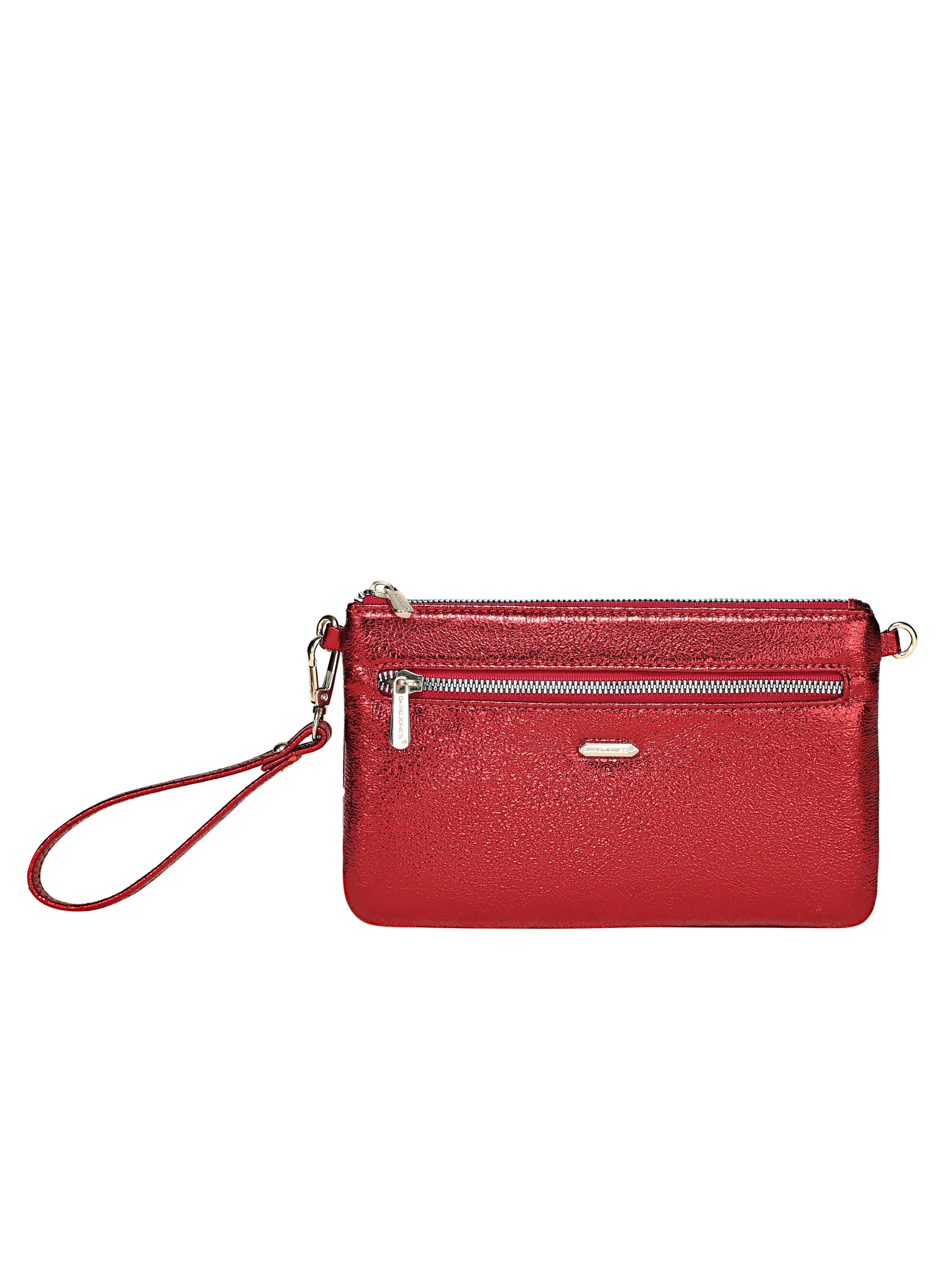 David Jones Women’s Shoulder Bags for Women Handbags Lightweight Bag, Long Handle, Crossbody Shoulder Totes Stylish For Work, School & College Color RED