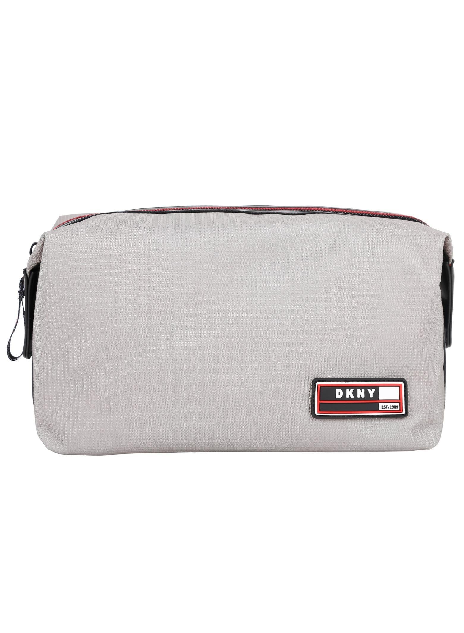 DKNY Men's Dopp Kit Grey Toiletry Bag