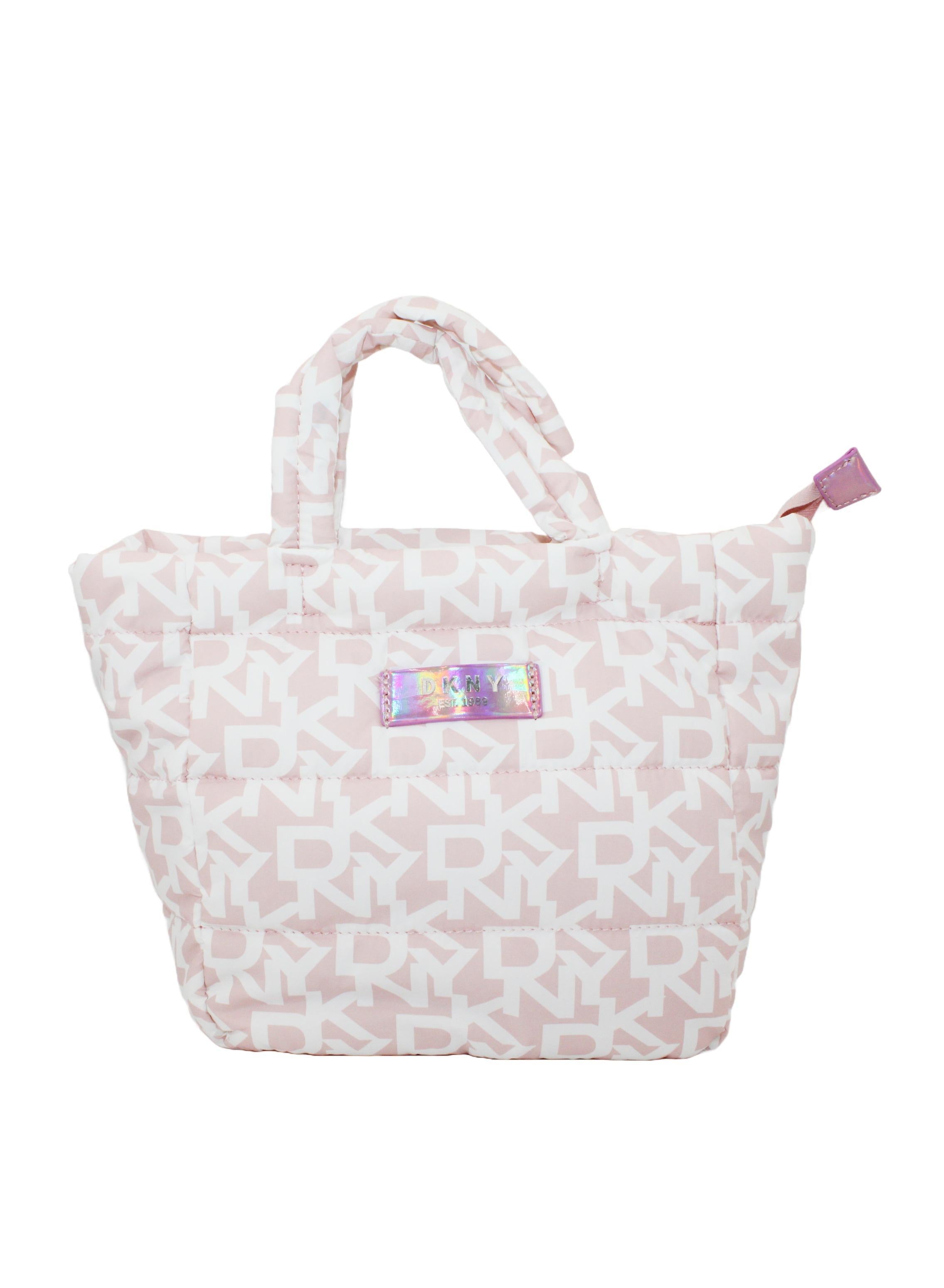 DKNY Signature Puffer Mini Tote Cosmetic Bag, Travel Make up Bag Small, Small Lightweight Cosmetic Bag Storage Bag, Small Makeup Bag, Travel Toiletry Bag