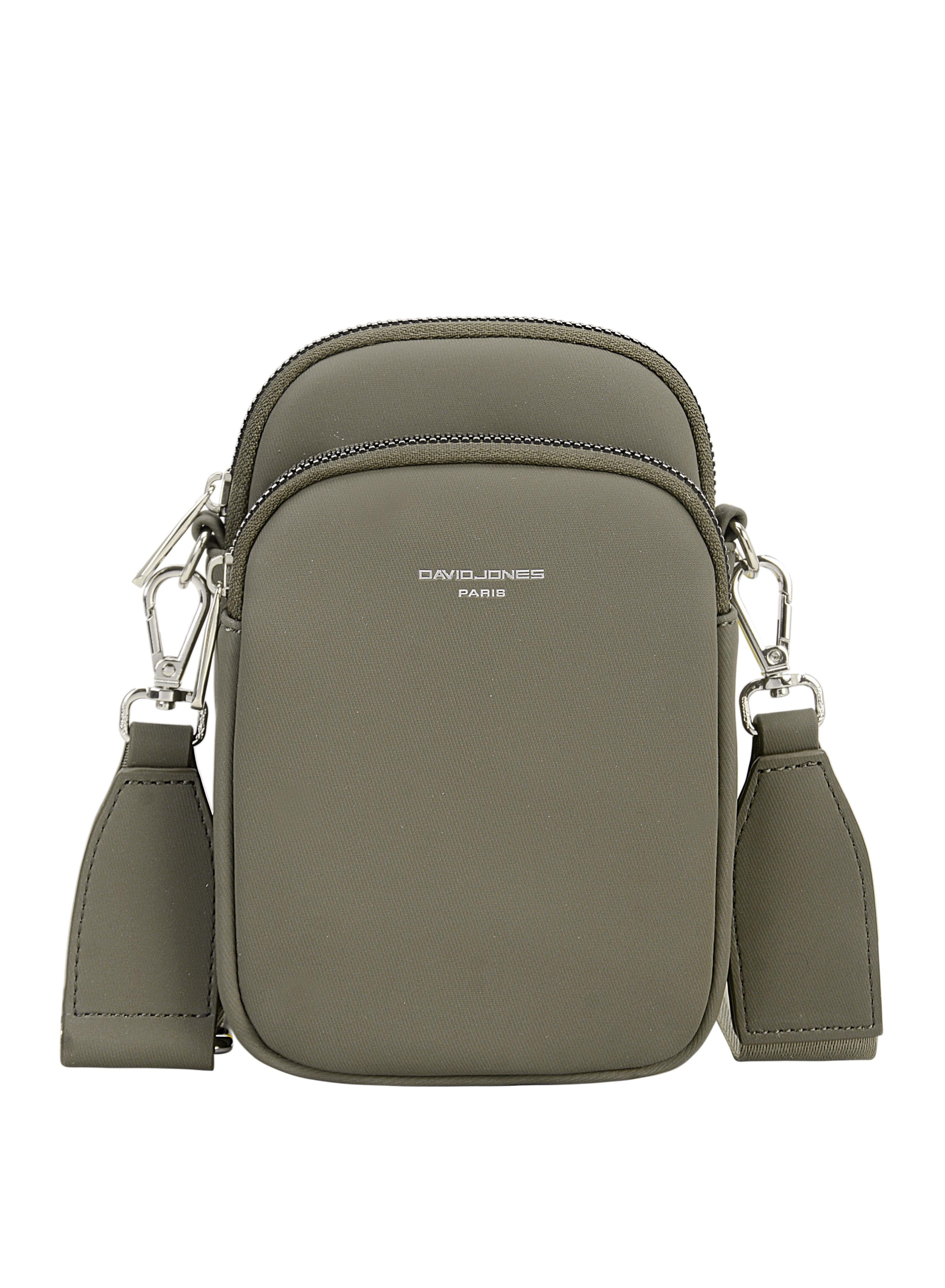 David Jones Small Crossbody Cell Phone Purse for Women, Mini Touch Screen Bag Messenger Shoulder Handbag Wallet with Credit Card Slots